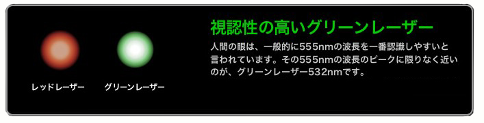 一番見やすいグリーンレーザー