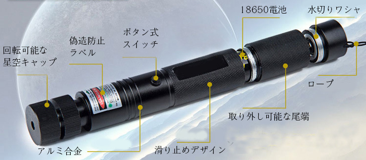 レーザーポインター レッド2000mw