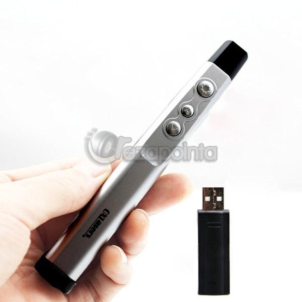 USB 無線プレゼンレッドレーザーポインター レーザー指示可能　カードリーダー内蔵 ブラック