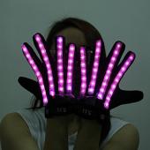 LEDグローブ 光る手袋 6色 フィンガー手袋 ダンサー用 フリーサイズ 男女兼用